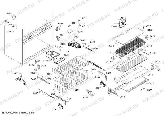 Схема №8 T36BB920SS Thermador с изображением Поднос для холодильной камеры Bosch 00776999