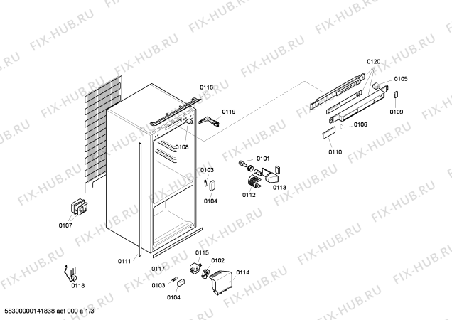 Схема №3 KIL18441 с изображением Стеклопанель для холодильника Bosch 00434239