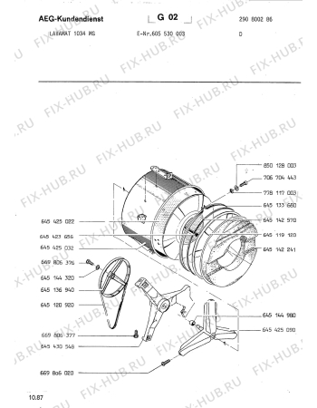 Взрыв-схема стиральной машины Aeg LAV1034 MG - Схема узла Section2