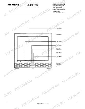 Взрыв-схема телевизора Siemens FC216L4FF - Схема узла 13