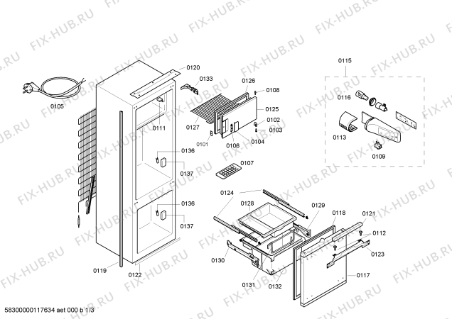 Схема №2 KI38FA40 с изображением Поднос для холодильника Siemens 00660020