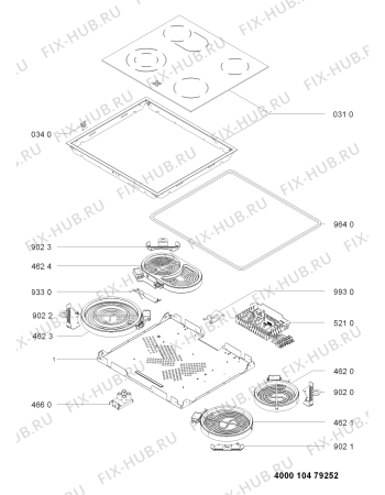 Схема №1 EKI 4462 с изображением Другое для плиты (духовки) Whirlpool 481213448234