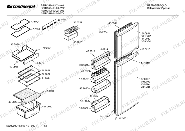 Схема №3 KS44U5206X SIEMENS с изображением Модуль для холодильника Siemens 00494888