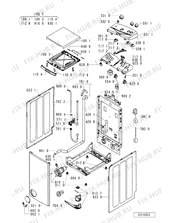 Схема №2 AWT 2250/2 с изображением Декоративная панель для стиральной машины Whirlpool 481245212042