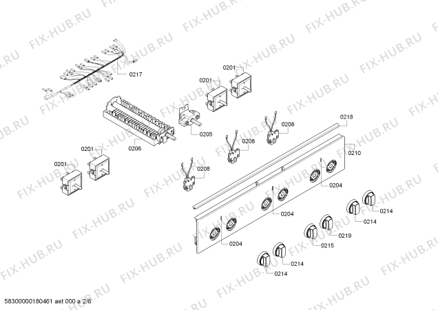 Взрыв-схема плиты (духовки) Bosch HCE622128U Bosch - Схема узла 02