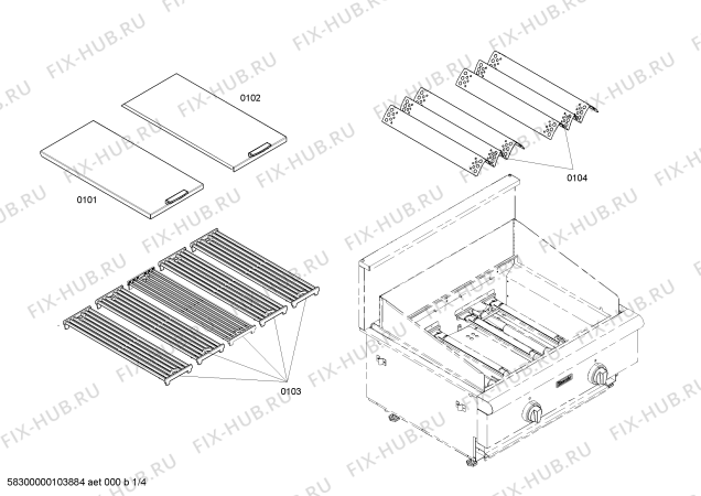 Схема №4 PB30BS с изображением Шасси для плиты (духовки) Bosch 00144058