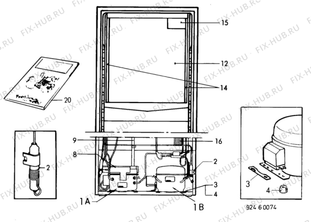 Взрыв-схема холодильника Privileg P4056 - Схема узла C10 Cold, users manual