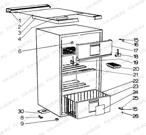 Взрыв-схема холодильника Unknown QT45F - Схема узла C10 Cabinet