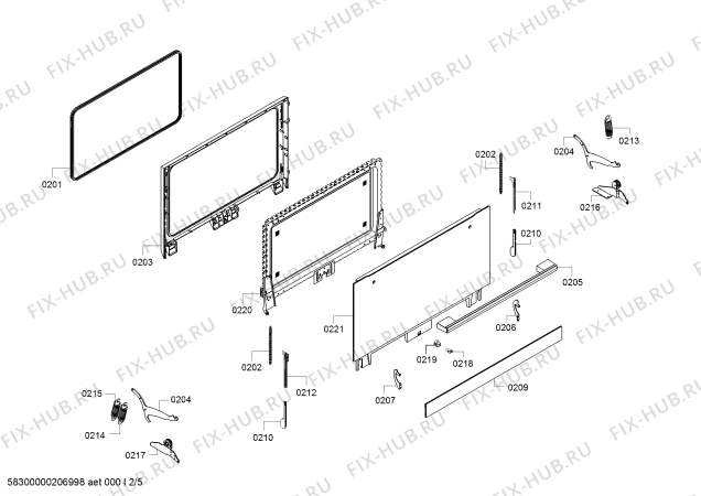 Схема №5 3CH5656A0 с изображением Панель управления для плиты (духовки) Bosch 00777023