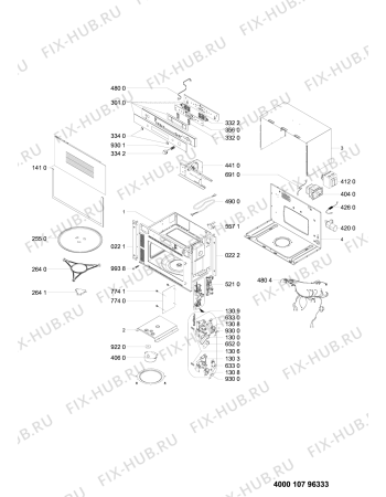 Схема №1 AMW440IX (F093019) с изображением Наставление для микроволновой печи Indesit C00514718