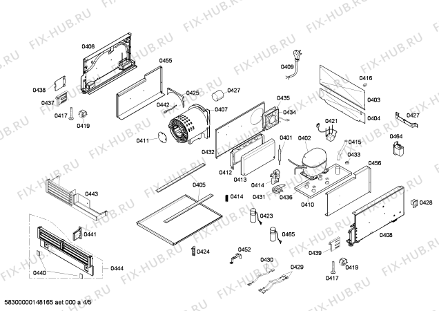 Схема №5 RW464260 с изображением Вставная полка для холодильной камеры Bosch 00649349