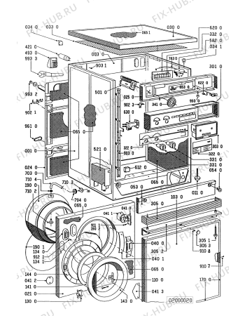 Схема №2 WA 9652 WS с изображением Шланг для стиралки Whirlpool 481253028049