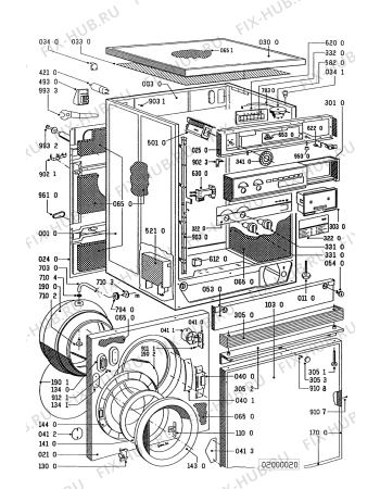 Схема №2 WA 9675 WS с изображением Крепёж Whirlpool 481228068005