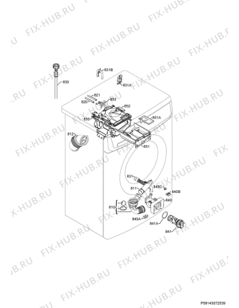 Взрыв-схема стиральной машины Zanussi ZWS58801 - Схема узла Hydraulic System 272