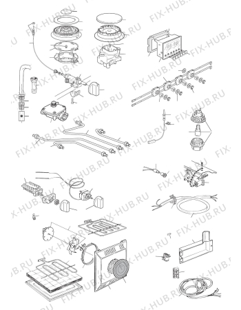 Схема №2 D61GW с изображением Субмодуль для плиты (духовки) DELONGHI 35C6P09SD1