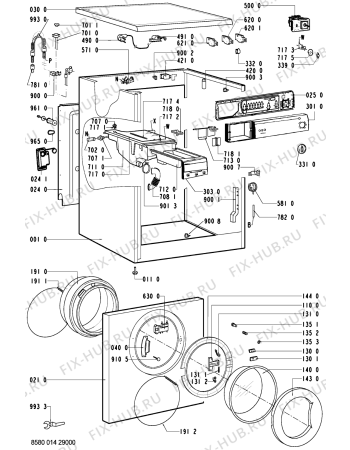 Схема №2 MIA 5001 с изображением Ручка (крючок) люка для стиральной машины Whirlpool 481249878484