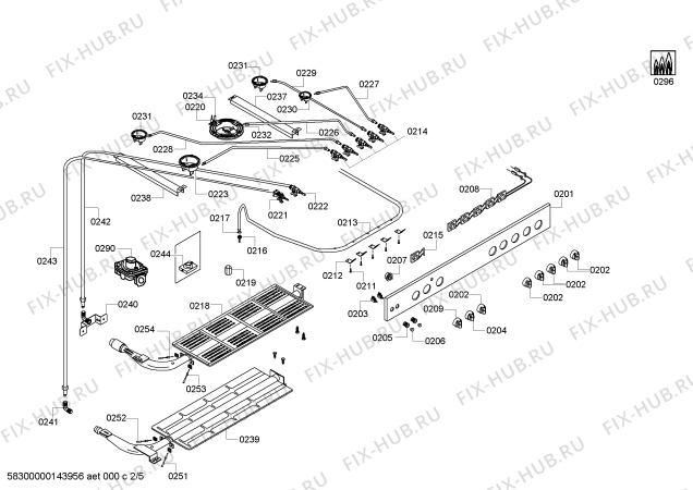 Схема №5 HSG2130ME с изображением Ручка установки времени для плиты (духовки) Bosch 00618233