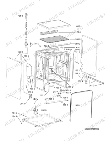 Схема №5 GSF EXCELLENCE PC с изображением Разбрызгиватель (импеллер) для посудомойки Whirlpool 481072628041