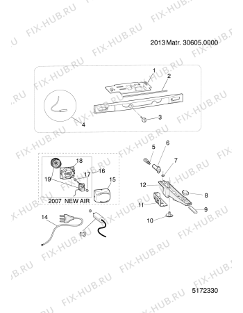 Взрыв-схема холодильника Hotpoint-Ariston ETM17211VF (F082239) - Схема узла