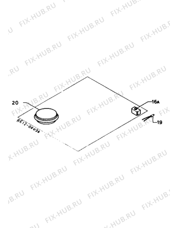 Взрыв-схема плиты (духовки) Zanussi PI31GW - Схема узла Electrical cooking plates