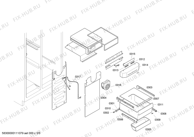 Схема №4 IK352250 с изображением Модуль для холодильной камеры Bosch 00496902