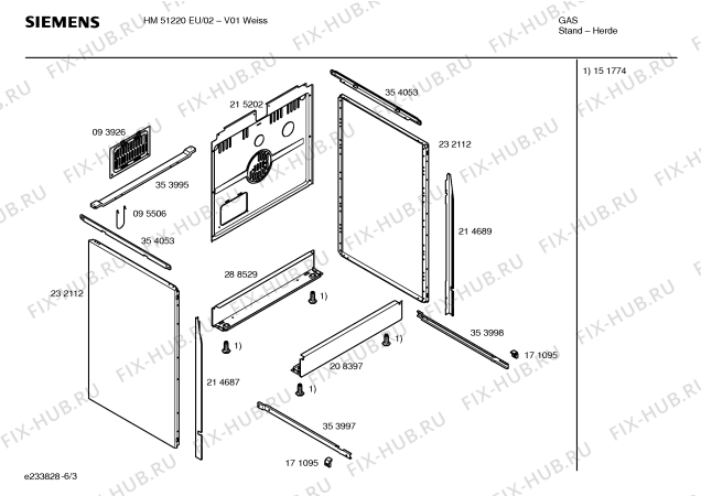Схема №6 HM51220EU с изображением Инструкция по эксплуатации для духового шкафа Siemens 00523666