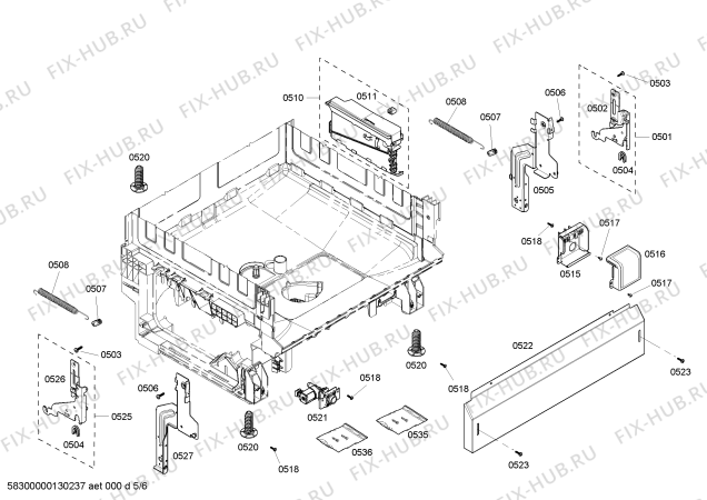 Взрыв-схема посудомоечной машины Bosch SHX3AM05UC - Схема узла 05