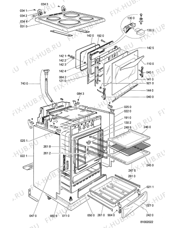 Схема №1 ACM 346 с изображением Фиксатор для плиты (духовки) Whirlpool 480121103351