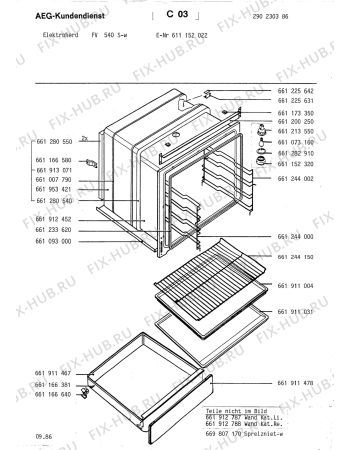 Схема №7 FV 540 S W с изображением Конфорка для плиты (духовки) Aeg 8996612391202