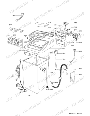 Схема №1 AWG 841 с изображением Холдер для стиралки Whirlpool 481240148579