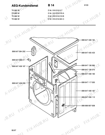 Взрыв-схема стиральной машины Blomberg TK 660-W 410116002 - Схема узла Section1