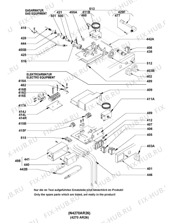 Взрыв-схема холодильника Dometic RM4401 - Схема узла Armature/fitting