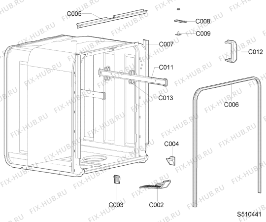 Схема №10 GS 4996 G/1 WH с изображением Блок управления для электропосудомоечной машины Whirlpool 481221818038