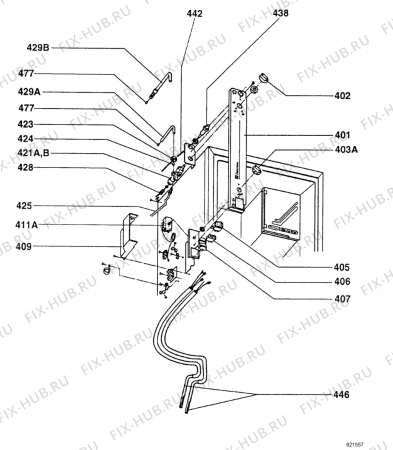 Взрыв-схема холодильника Electrolux RM4200CG - Схема узла Functional parts