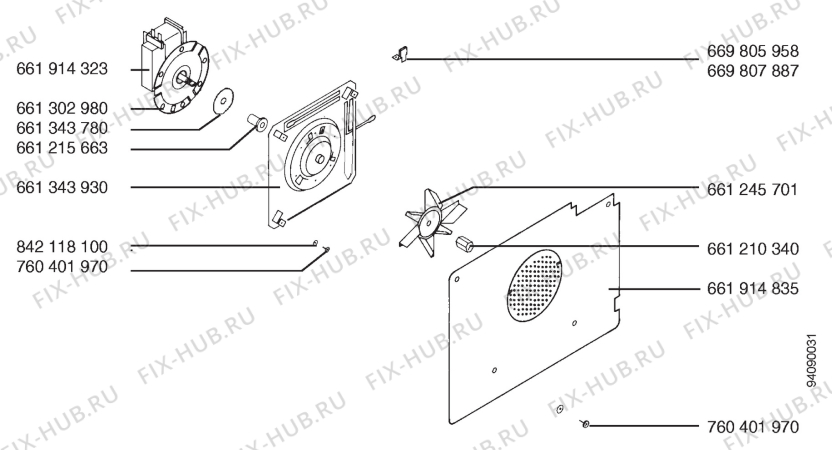 Взрыв-схема плиты (духовки) Aeg 511E-B - Схема узла Section 5