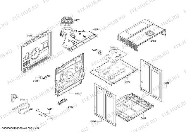 Взрыв-схема плиты (духовки) Bosch HBG23B150R H.BO.NP.L2D.IN.GLASS.B1c.X.E0_C/// - Схема узла 04