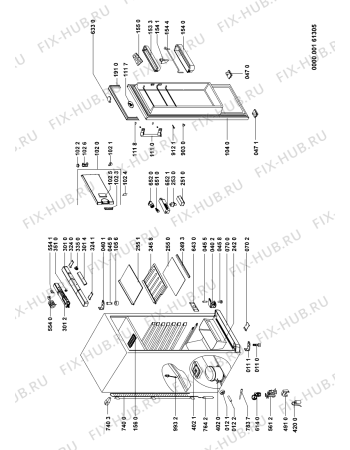 Схема №1 WM1450 A++W с изображением Вставка для холодильной камеры Whirlpool 480131100391