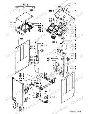 Схема №2 AWT 2456 с изображением Обшивка для стиралки Whirlpool 481245215781