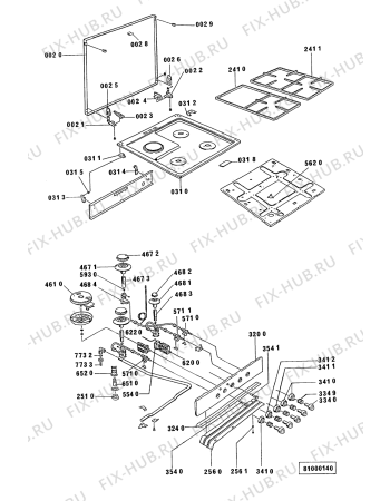 Схема №2 ACM 210 BB с изображением Шарнир для плиты (духовки) Whirlpool 481941719498