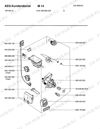 Схема №5 WH 651 - W с изображением Запчасть для стиралки Aeg 8996452208508