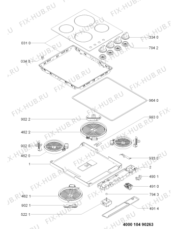 Схема №1 PRM 200/NE с изображением Затычка для плиты (духовки) Whirlpool 480121103278