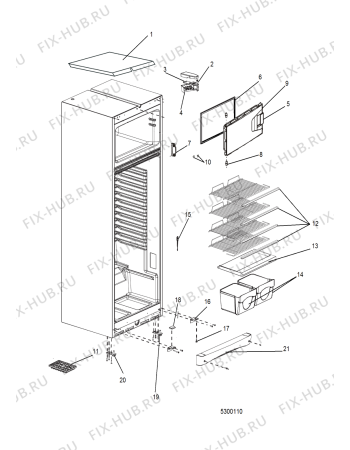Взрыв-схема холодильника STINOL STD167 (F154823) - Схема узла