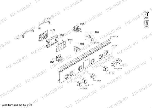 Схема №7 HGV85D223F с изображением Ручка конфорки для электропечи Bosch 00628003