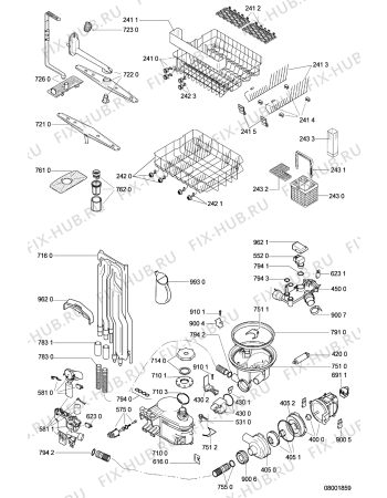 Схема №2 ADG 151 с изображением Холдер для посудомоечной машины Whirlpool 481244010358