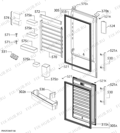 Схема №4 S53920CTXF с изображением Блок управления для холодильной камеры Aeg 973925054709010
