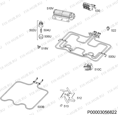 Взрыв-схема плиты (духовки) Zanussi ZOB20601WK - Схема узла Electrical equipment