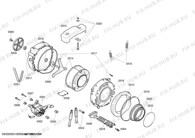 Схема №4 WFC1263OE Maxx4 WFC1663 с изображением Панель управления для стиральной машины Bosch 00439572