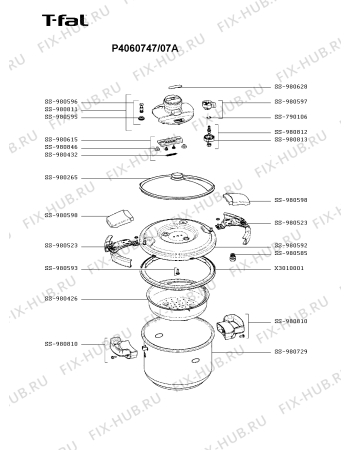 Схема №1 P4061505/07A с изображением Котелка Tefal SS-980596