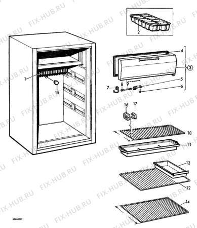 Взрыв-схема холодильника Electrolux RAK662 - Схема узла C20 Interior D
