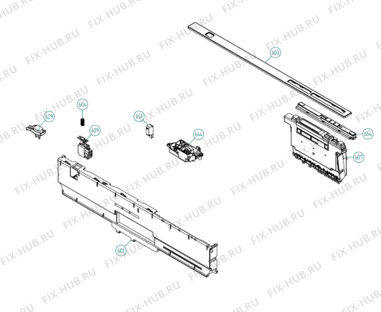 Схема №2 DM735 SE   -SS Bi Soft (338903, DW70.3) с изображением Панель для электропосудомоечной машины Gorenje 343454